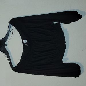 Black off shoulder top